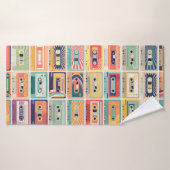 Motif sans couture avec cassettes audio dans un re (Serviette de bain)