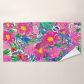 Motif sans couture avec de Belles fleurs. Aquarell (Serviette de bain)