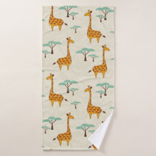 Motif sans couture avec de jolies girafes et des a