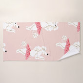 Motif sans couture avec de mignons chiens de canic (Serviette de bain)