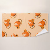 Motif sans couture avec de mignons tigres de bande (Serviette de bain)