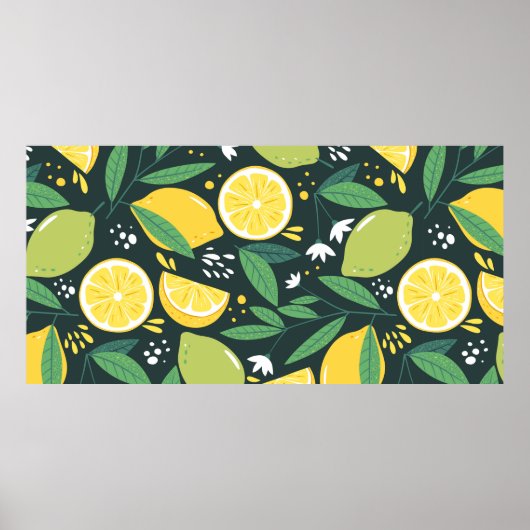 Motif sans couture avec des citrons. Impression d' (Devant)