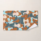 Motif sans couture avec des filles noires et des f (Serviette à main)