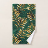 Motif sans couture avec des fougères dorées (Serviette à main)