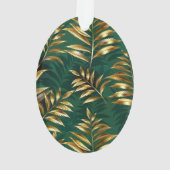 Motif sans couture avec des fougères dorées (dos)