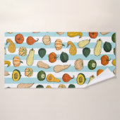 Motif sans couture avec des squashe dessinés à la  (Serviette de bain)