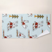 Motif sans couture avec différents lapins sur les  (Serviette de bain)