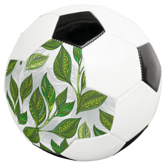 Motif sans couture avec Feuilles de thé vert (3/4)