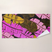 Motif sans couture avec feuilles tropicaux dessiné (Serviette de bain)