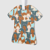 Motif sans couture avec filles noires et blanches (devant)