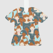 Motif sans couture avec filles noires et blanches (dos)