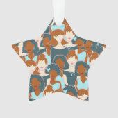 Motif sans couture avec filles noires et blanches (devant)