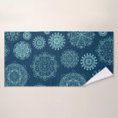 Motif sans couture avec fissure de neige lacée, ar (Serviette de bain)