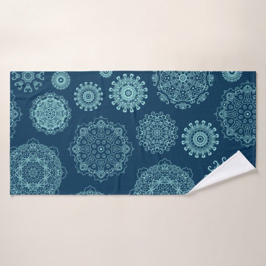 Motif sans couture avec fissure de neige lacée, ar (Serviette de bain)