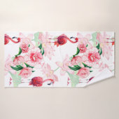 Motif sans couture avec flamant rose (Serviette de bain)
