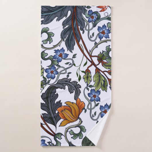 Motif sans couture avec fleurs dans le style art d (Serviette de bain)