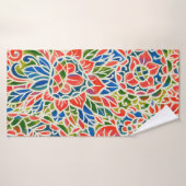 Motif sans couture avec impression Paisley multico (Serviette de bain)