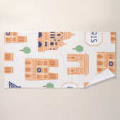 Motif sans couture avec les monuments parisiens (Serviette de bain)