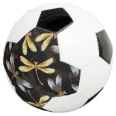 Motif sans couture avec libellules d'or (3/4)