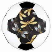 Motif sans couture avec libellules d'or (Devant)