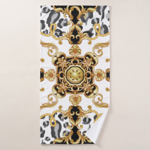 Motif sans couture avec peau de léopard et baro do
