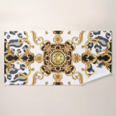 Motif sans couture avec peau de léopard et baro do (Serviette de bain)