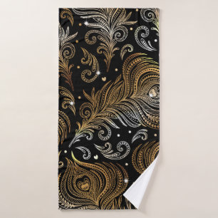 Motif sans couture avec plumes de paon. D libre