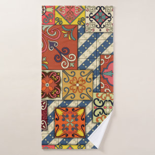 Motif sans couture avec tuiles portugaises en tala