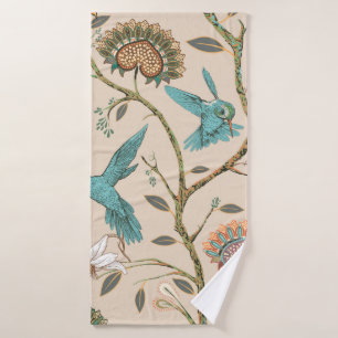 Motif sans couture beige avec fleurs stylisées et