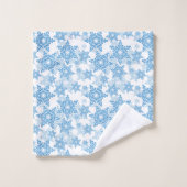 Motif sans couture blanc et bleu (Gant de toilette)
