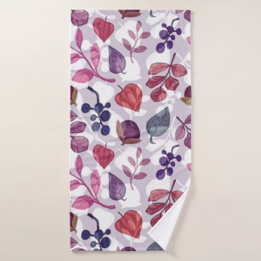 Motif sans couture d'automne végétable, dessin ave (Serviette de bain)