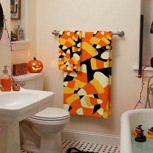 Motif sans couture de bonbons de Halloween en form