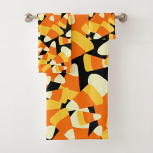 Motif sans couture de bonbons de Halloween en form