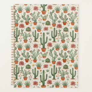 Motif sans couture de cactus de désert succulent