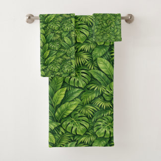Motif sans couture de feuilles tropicales modernes