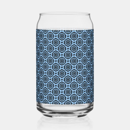 Motif sans couture de fleur noir bleu (Recto)
