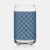 Motif sans couture de fleur noir bleu (Verso)