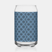 Motif sans couture de fleur noir bleu (Gauche)