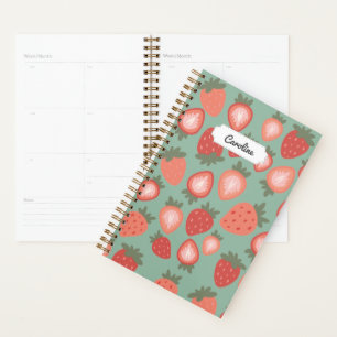 Motif sans couture de fraise rouge personnalisable
