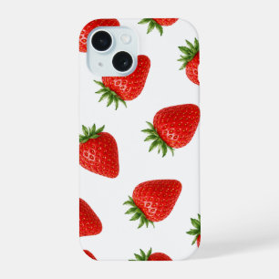 Motif sans couture de fraises Mignon fruit rouge