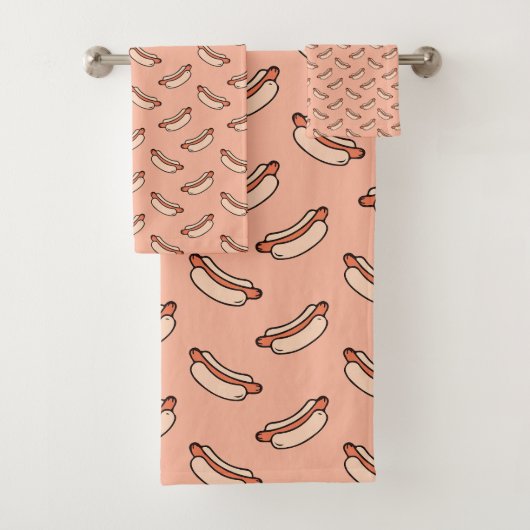 Motif sans couture de hot-dog rétro (En situation)