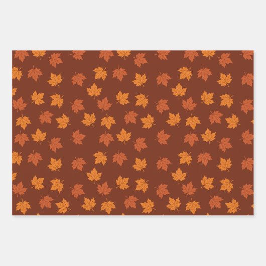 Motif sans couture de la feuille d'érable orange (Devant)