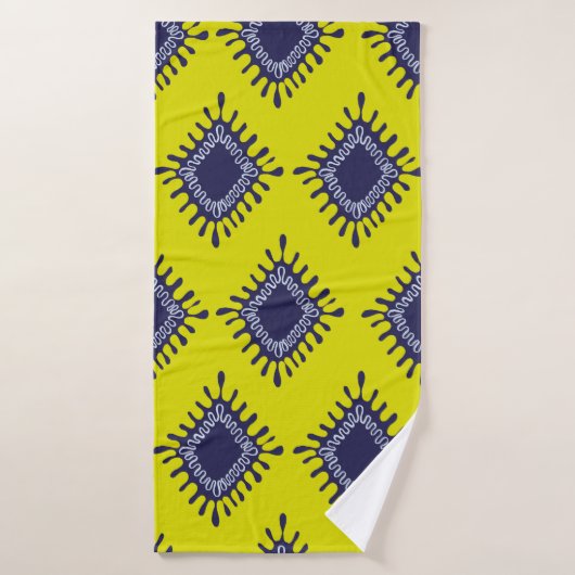 Motif sans couture de la tribu ikat moderne (Serviette de bain)