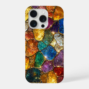 Motif sans couture de mosaïque de cristal coloré d