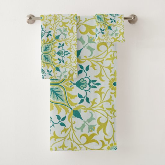 Motif sans couture de plafond William Morris vert  (En situation)