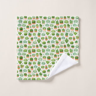 Motif sans couture de plante succulente mignonne