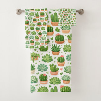 Motif sans couture de plante succulente mignonne