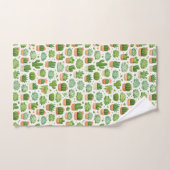 Motif sans couture de plante succulente mignonne (Serviette à main)