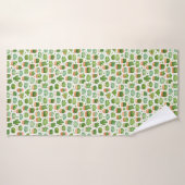 Motif sans couture de plante succulente mignonne (Serviette de bain)