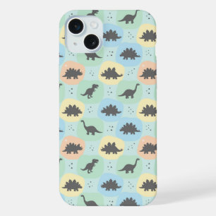Motif sans couture de silhouette de dinosaure préh